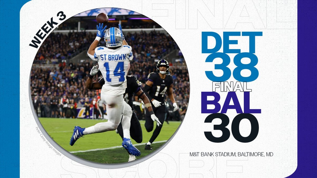 Lions outmuscle and outplay Ravens in big Monday night road win