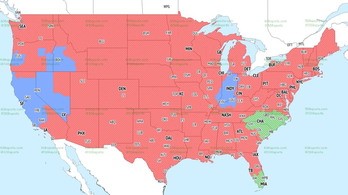 Where will the game be on TV?
